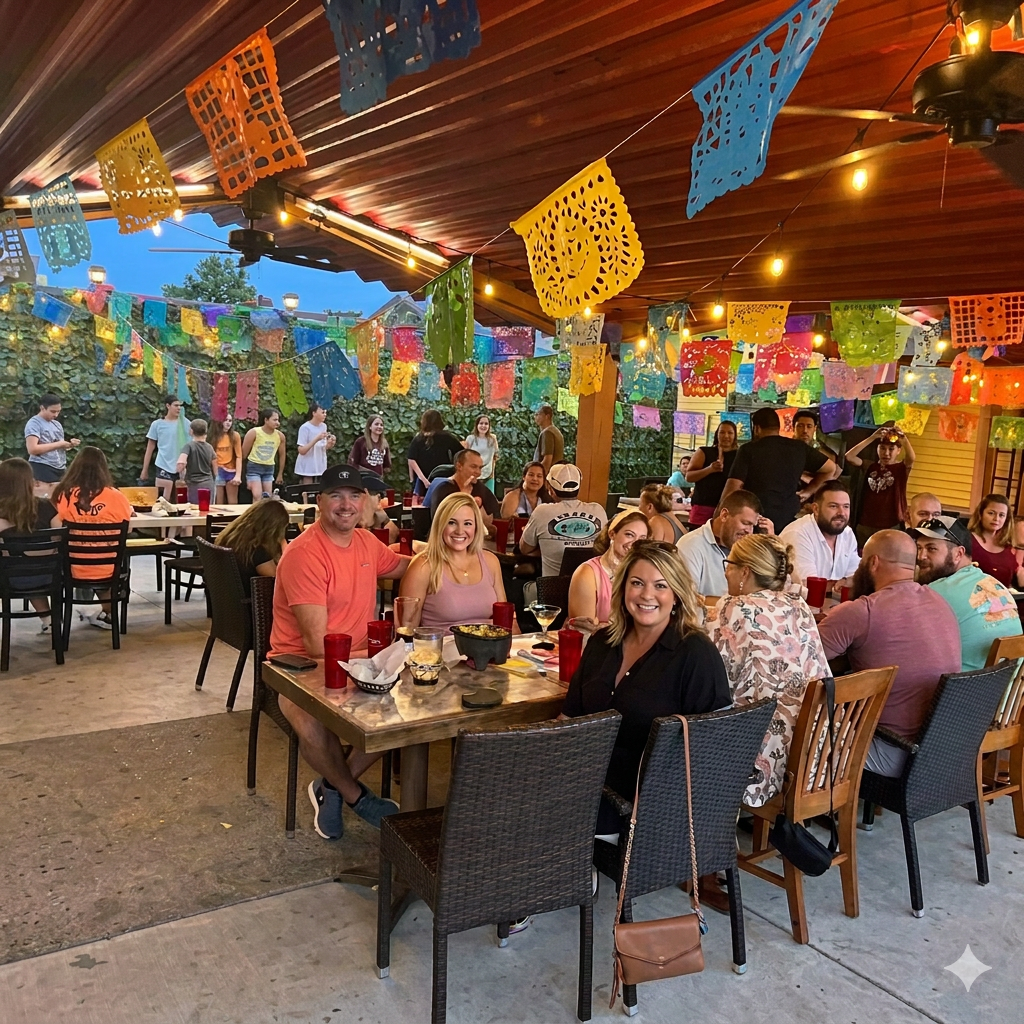 Outdoor dinner club gathering